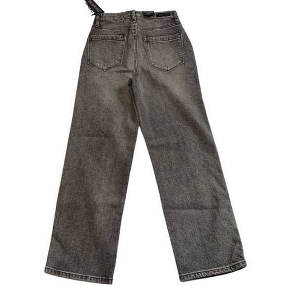 NWT BLANK NYC Baxter Ribcage Straight Jeans stonewashed Black, 25, button fly - Picture 2 of 8